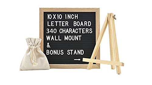 Felt letter board - 10x10 inches - changeable letters (…