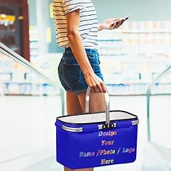 Customized Market Basket Collapsible Large Reusable
