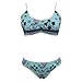 LaReine Bathing Suits Light Blue Bohemian Bikini Swimsuits for Women Two Piece - (US 8-10)M