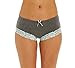 6 Pack: Free to Live Women's Lace Trim Cotton Hipster Panties (Medium),Black, Baby Pink, Charcoal, Ivory, Lavender, Red