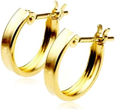 nadi K18 10mm 18K Gold Hoop Earrings
