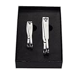 Bigwinner Nail Clippers Set Fingernail and Toenail Clipper Cutter - Stainless Steel Sharp Sturdy Trimmer Set for Men and Women by E-LING (Set of 2)