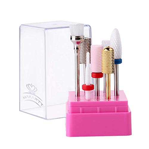 Makartt Nail Drill Bit Set 7PCS 3/32" Safety Nail Drill Bits Remove Gel
