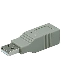 Monoprice adaptador USB 2.0 tipo A macho a Tipo B Hembra (100363), gris