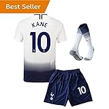 SUIROSE #10 Kane Tottenham Hotspur Kids/Youth Home Boys Soccer Jersey & Shorts & Socks 18-19 Season White