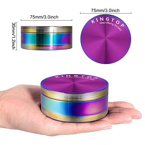 KINGTOP Spice Grinder Large 3.0 Inch Colorful Pricepulse