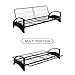 DHP Alessa Futon with Modern Metal Frame, Multifunctional Converts from Sofa to Bed, Full, Black