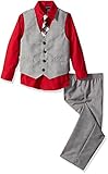 Nautica Boys' Four-Piece Glen Plaid Vest Set