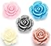 Housweety 100 Mixed Resin Flower Embellishments Jewelry Making Findings 14x6mm(1/2