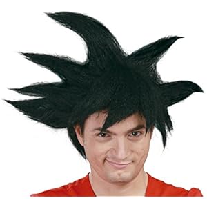 Guirca Peluca Guerrero Punky en Caja, Color Negro, Talla única (4823.0)