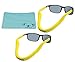 Koala Lifestyle Chums Floating Neoprene Eyewear Retainer Sunglass Strap | Eyeglass & Glasses Float | Water Sports Holder Keeper Lanyard | 2pk Bundle + Cloth, Yellow