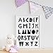 Kids ABC Wall Decor Poster Art Print - Children's Cheerful Scandinavian Alphabet Wall Poster -11