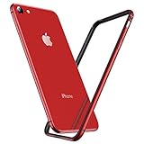 RANVOO iPhone 8 Case, Premium Bumper Case Compatible with iPhone 7, Flexible Protective Aluminum TPU Hybrid Bumper Frame [Support Wireless Charging] for Apple iPhone 8 and iPhone 7, RED [ARMOR]