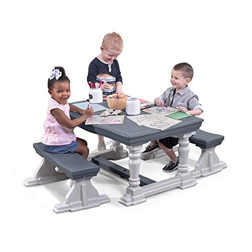 Buy Step2 3Piece Farmhouse Table & Bench Set Kids Plastic Play Table