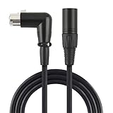XLR Cable,CableCreation Right Angle 3 FT XLR Female to XLR Male Balanced 3 PIN Microphone Cable, Black