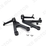 XKH Group Front Rider Foot Rest Pegs Brackets For 2003-2010 Yamaha R6 BLACK by XKH