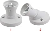 QYEW E27 Light Bulb Holder Lamp Base Wall Adapter Ceiling Socket Converter view 2