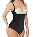 Junlan Waist Trainer Body Shaper Bodysuit Womens Corset Cincher Shapewear Open Bra for Women(XL, Black Shapewear)