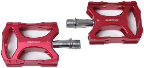 Commuter Road Bike / Fixed Gear Platform Pedals Anodized Colors, Sealed Bearing Red