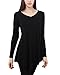 ZANZEA Women's Solid Slim Long Sleeve Irregular Hem Tunic Tops Shirt Mini Dress