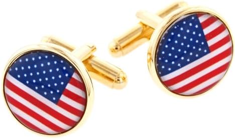 JJ Weston American Flag Cufflinks. Made in the USA.