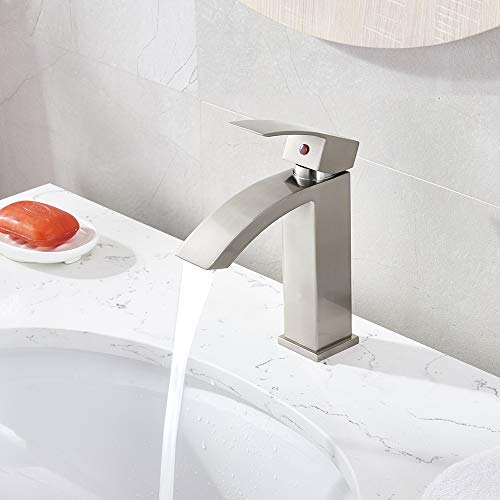 Friho Single Handle Waterfall Vanity Sink Faucet with Extra Large