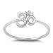 Thin Simple Om Sign Fashion Ring New .925 Sterling Silver Band Sizes 3-10 HOLIDAY DEALS 2016