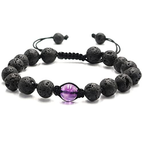 Crystal Bracelet Lava Rock Beads Essential Oil Bracelet Lava Rock