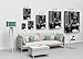 Audrey Hepburn Wall Art CANVAS PRINT Famous Style Breakfast at Tiffany's Movie Black and White Iconic Decoration Framed Home Decor Stretched and Ready to Hang -%100 Handmade in the USA - 12x8