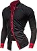 jeansian Men's Slim Fit Long Sleeves Casual Shirts 8697 Black S