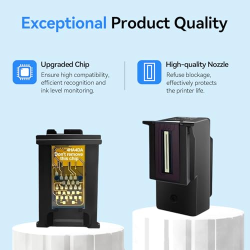 Sunnieink Ink 303XL BK/CMY - 750/450+ Pages, Replacement for HP 303 Original Cartridge Black & Colour, for HP Envy Inspire 7220e 7920e 7924e Envy Photo 6220 6230 6232 7120 7830 7930 Tango X