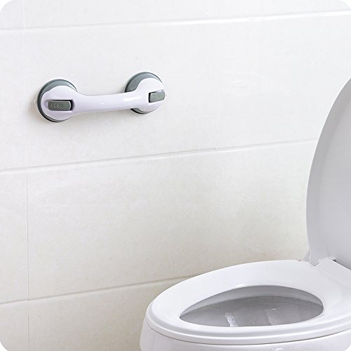 LUCKSTAR Grab Bar - Suction Shower Handle & Bathroom Balance Bar - Safety Hand Rail Support for Hotel / Motel / Home (Grey) - Thumbnail 2