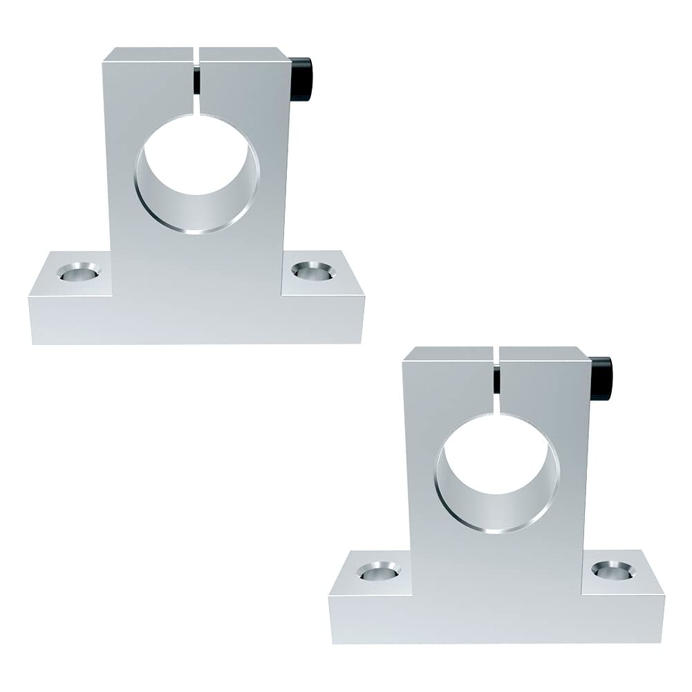 iYueMps 2Pcs SK8 Linear Shaft Support Bracket,Linear Motion Rail Clamping Guide for 8mm Dia Linear Shaft,Aluminum Alloy Shaft Bracket for 3D Printer Multi-axis Machine