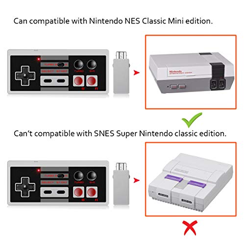 Zeato 2.4G Wireless NES Mini Classic Controller, Rechargeable NES Wireless Gamepad/Joypad for Nintendo Mini NES Classic Edition Game System - Thumbnail 6