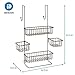 iDesign Metalo Bathroom Over the Door Shower Caddy with Swivel Storage Baskets for Shampoo, Conditioner, Soap, 10.5
