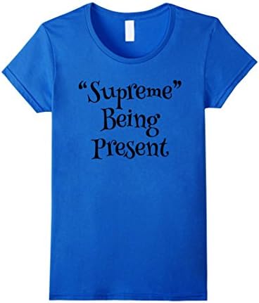 Womens Supreme Being Present T Shirt Medium Royal Blue