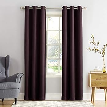 Sun Zero Easton Blackout Energy Efficient Grommet Curtain Panel, 40
