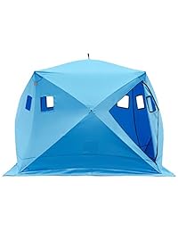 tangkula Hielo Refugio impermeable tienda de campaña Pop Up Tienda de pesca con ventana bolsas de transporte Shanty