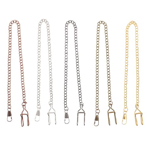 Didiseaon 5pcs Vintage Pocket Watch Chains: Replacement Pocket Watch Links - Multi-use Retro Style Jeans Chain for Daily Wear Special Occasions