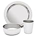 Stainless Steel Dish Set for Kids, with Plate, Bowl, and Cup - BPA Free - by HumanCentric