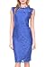 Stanzino Women's 2609BLUEM Sleeveless Lace Dress, Blue, M