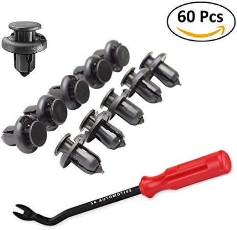 SKA [60 Pcs] Honda Body Clips 91503-sz3-003 + Extra Free Fastener Remover. Fits Honda Accord Civic CR-V CRX del Sol Elemento Fit Insight Odyssey Piloto Prelude Ridgeline S2000 Acura CL Integra MDX RDX