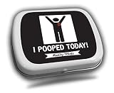 I Pooped Today Mints - Silly Poop Gift - Gifts for Any Occasion - Funny Mint Tins - Stocking Stuffers for Friends - Wintergreen Breath Mints - Constipation Relief - Happy Poop