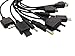 Stretch USB Charging Cable Multiple adapters Multi connectors, Phone Charger Cord, Android Micro-USB Type-C IP, 4 ft