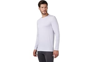32 Degrees Heat Men's Lightweight Crew Baselayer Top | Form Fitting | Long Sleeve| 4-Way Stretch | Thermal