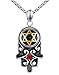 Aoiy Men's Stainless Steel Star of David Pendant Necklace, 23