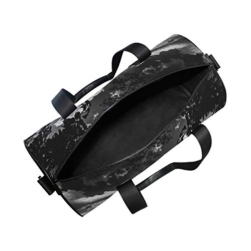 LORVIES Water Lanscape Duffle bag Shoulder Handy Sports Gym Bags for Men and Women - Thumbnail 4
