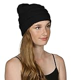Gravity Threads CC Knit Soft Stretch Beanie Cap, Black