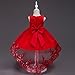 JiaDuo Girls Sequin Lace Tulle Dress Bow Princess Party Flower Gown