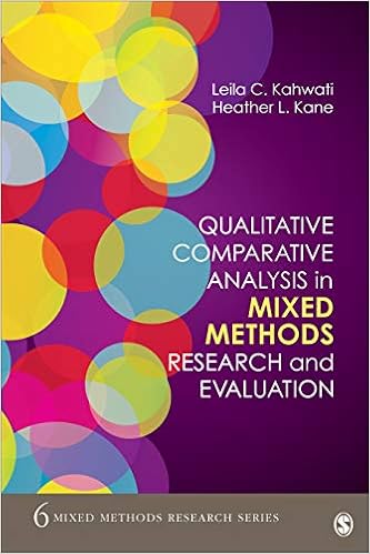 Qualitative Comparative Analysis In Mixed Methods Research And Evaluation Mixed Methods Research Series Kahwati Leila Kane Heather 9781506390215 Amazon Com Books